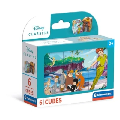 Image of Clementoni Jigsaw Puzzle Disney Classic 6 Pieces Cube Supercolor For Children 2 4 Years, Cartoon, Disney, Gift Boy/Girls, Kids, Made In Italy, 40657
