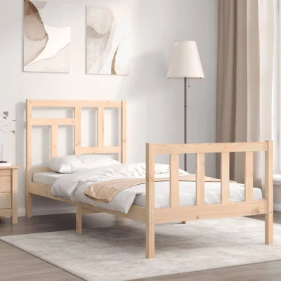 Image of Bed Frame without Mattress Single Solid Wood Pine vidaXL