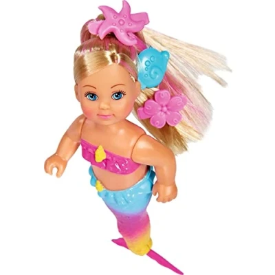 Image of Simba 105733318 Evi Love Swimming Mermaid/Evi the Mermaid/Can Swim/with Fish Figure/Dressing Doll / 12 cm for Children from 3 Years