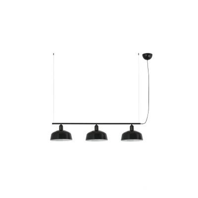 Image of Tatawin Medium Bar Pendant Ceiling Light Black, Gloss Black 3x E27