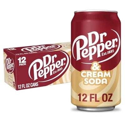 Image of Dr Pepper Drink Can 355ml Pack , Cream Soda, 4260 Millilitre, (Pack of 12)