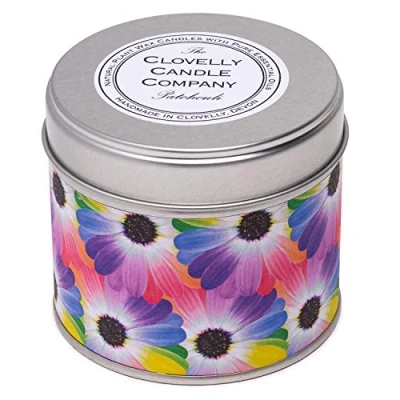 Image of Clovelly Soap Co Handmade Natural Scented Patchouli Aromatherapy Soy Wax Vegan Tin Candle