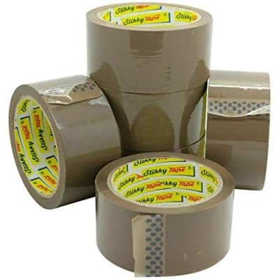 Image of Ksp partners BROWN PARCEL PACKING PACKAGING CARTON SEALING TAPE SELLOTAPE 48MM X 66M (36)