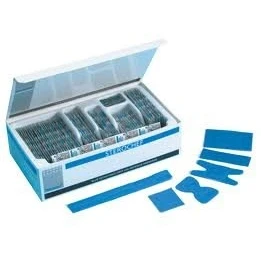 Image of Steroplast Sterochef STCH1 Blue Detectable Plasters with Divider, Assortment Box, Pack of 100