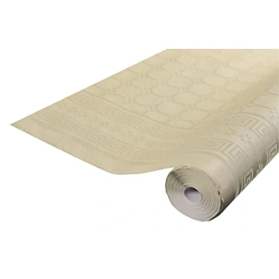 Image of Disposable tablecloth Damask paper in roll 25 M long X 1.18 wide with a chic and classic universal pattern string