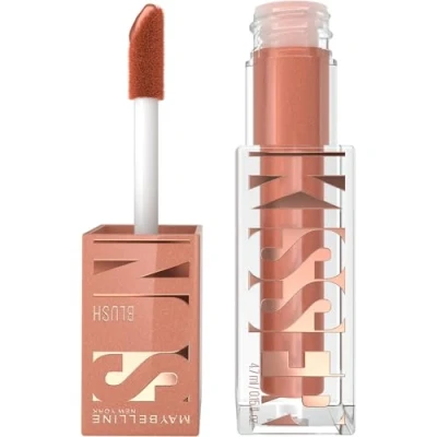Image of Maybelline New York Multi Purpose Illuminating Liquid Blush Blush, Highlighter and Bronzer Healthy Glow Tanned Complexion Glowy Makeup SUNKISSER Shade: Shades On 4.7 ml