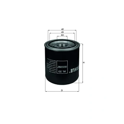 Image of 5000295422 air Dryer Cartridge, compressed system MAHLE ORIGINAL AL 23 136,0mm