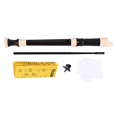 Image of 8 Hole Descant Recorder, Key Of C ABS Soprano Recorder British/German Style Musical Instrument With Cleaning Tool For Perfect Beginner Starter (German Style), Wind Instrument,Ocarina, xun