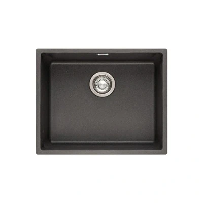 Image of Franke Sirius SID110 50CB 1.0 Bowl Tectonite Undermount Black Kitchen Sink
