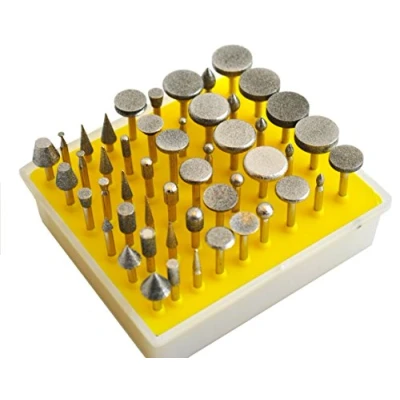 Image of Proops Set x 50 Diamond Mounted Points Burrs 3.2mm 1/8&quot;. (X1218) Free UK Postage