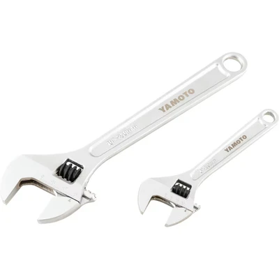 Image of Yamoto Adjustable Spanner Set, Chrome Vanadium Steel, Set of 2 YMT5013400K