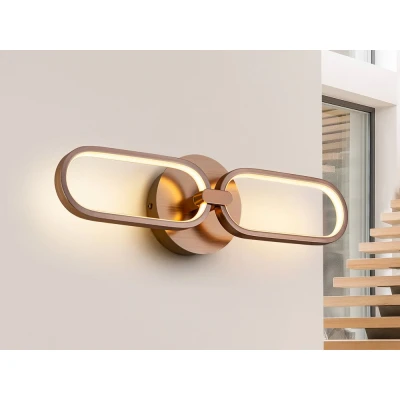 Image of Colette Integrated LED Wall Light, Rose Gold