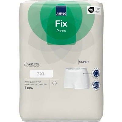 Image of Abena Fix Pants Super 3XL Disposable Underwear Pack of 3 for Fixing Incontinence Products and Pads. Pull Up Pants. Men Women.