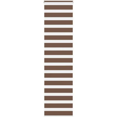 Image of vidaXL Zebra Blind Brown 60x200 cm Fabric Width 55.9 Polyester