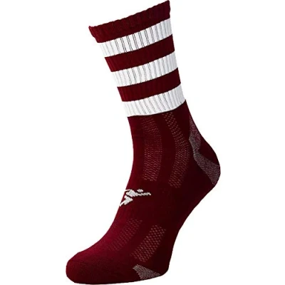 Image of Precision Pro Hooped Gaa Mid Socks Maroon/white 7 11