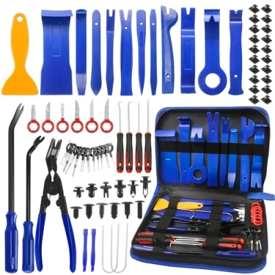 Image of 41Pcs Trim Removal Tool,Car Panel Door Audio Tool Kit, Auto Clip Pliers Fastener Remover Pry Set with Storage Bag