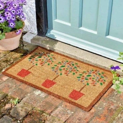 Image of Bay Trees Design Coir Doormat (75 x 45cm)