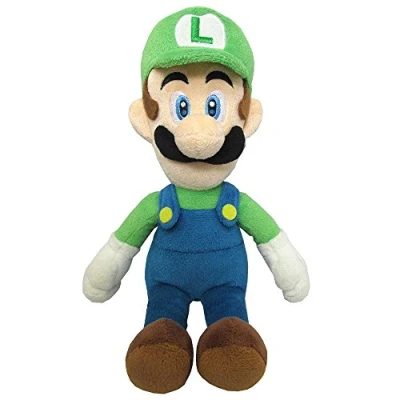 Image of Super Mario Bros GMSM6P 01LUIGI Luigi Brothers Officially Licensed Sanei Plush, Green, 25cm