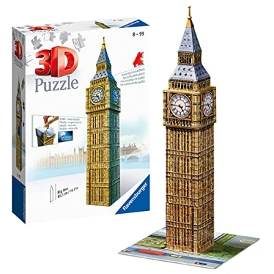 Image of Ravensburger Big Ben 3D Jigsaw Puzzle for Adults and Kids Age 8 Years Up 216 Pieces No Glue Required