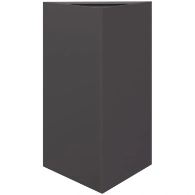 Image of vidaXL Garden Planter Black Triangular 50x43x75 cm Steel