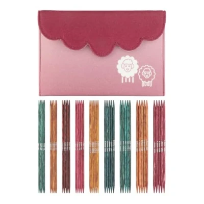 Image of KnitPro Dreamz Double Pointed Needle Set 9 x 15cm Ended Knitting Pin Sets of 5 Deluxe Set, Colour Coded for Beginners, Professionals &amp; Gift