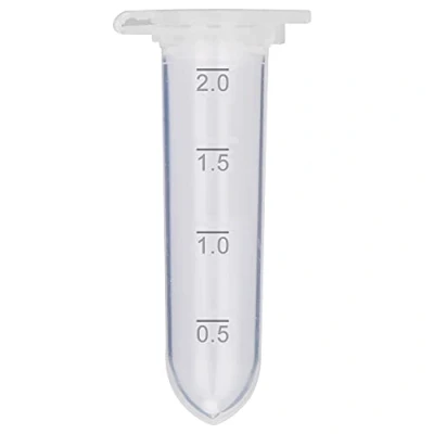 Image of stonylab Micro Centrifuge Tubes, 2 ml Polypropylene Graduated Clear Plastic Vials with Flat Top Snap Cap, Pack of 200 (2 ml, Packs)