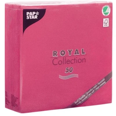 Image of PAPSTAR Napkins, Tissue, Fuchsia, 7.8 x 20 cm