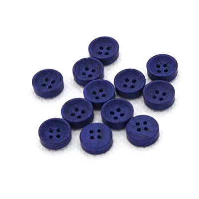Image of Resin Shirt 4 Holes Button Fastener for DIY Craft Sewing pack of 12(11.5mm Blue)