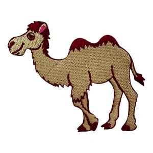 Image of Camel Patch, Baby Animal Cartoon Kids Patch Embroidered Iron on Sew Badge for Clothes etc. 8x7cm