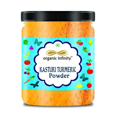 Image of Green Velly Organic Infinity Kasturi Haldi Wild Turmeric (Curcuma Aromatica) Jangali Manjal Powder for Skin Care Face Pack 500 GM by
