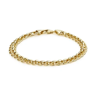 Image of Carissima Gold Women&#039;s 9ct Yellow Roller Ball Link Bracelet of 19cm/7.5&quot;