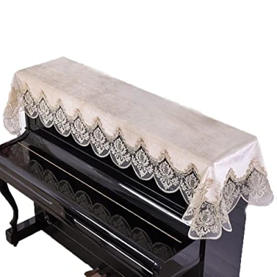 Image of Stakee Lace Piano Cover Upright Universal Dust Embroidery Electronic Protective