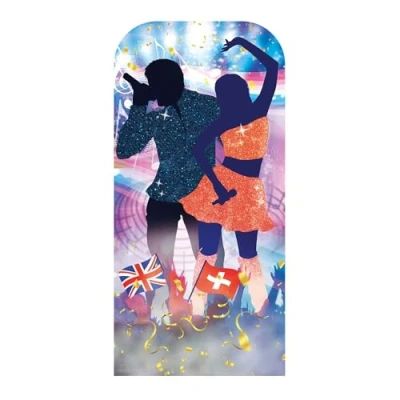 Image of SC4550 Switzerland Song Contest Dancing StandIn Cardboard Cut Out Height 193cm Ideal for Music Theme, Parties, Birthdays &amp; Decorations, Room Decorations Events