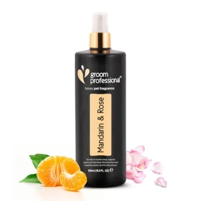 Image of GROOM PROFESSIONAL Exclusive Mandarin &amp; Rose Dog Cologne Spray Perfume for Smelly Dogs Infused with Radiant Floral Notes Perfect Between Washes, 500ml
