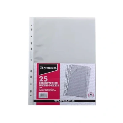 Image of Ryman Presentation Pockets A4 Pack of 25