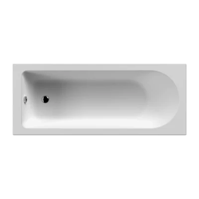Image of Round Single Ended Straight Shower Bath with Leg Set 1500mm x 700mm