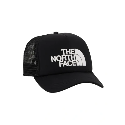 Image of The North Face LOGO Trucker Unisex Cap, Size: One Size, Black/white