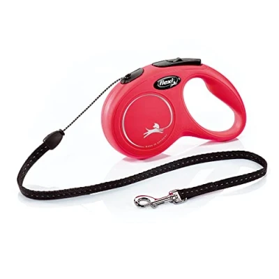 Image of FLEXI Classic Retractable Dog Leash (Cord) for Dogs up to 26 LB 16 Feet Small Red