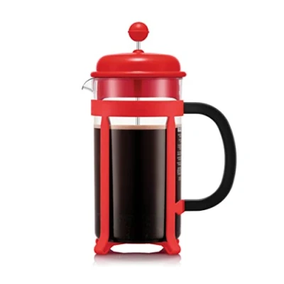 Image of BODUM JAVA 8 Cup 1.0 Litre Cafetiere with Plastic Frame and Lid, SAN
