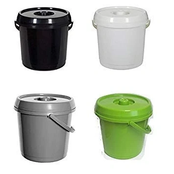 Image of Whitefurze 14L Bucket &amp; Lid, Cream