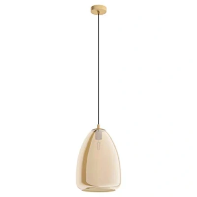 Image of Eglo Lighting Alobrase Slim Pendant Ceiling Light Brushed Brass EG98647
