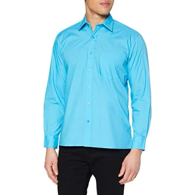 Image of Premier Long Sleeve Poplin Shirt Turquoise* 14.5