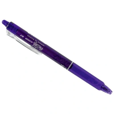 Image of Pilot Frixion Clicker Retractable Erasable Rollerball 0.7 mm Tip Violet, Box of 12
