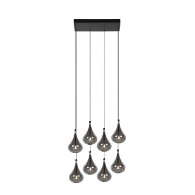 Image of Lucide TEARS Pendant light LED Dim. G4 8x1,5W 3000K Black