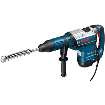 Image of Bosch Professional GBH 8 45 DV rotary hammer (1,500 W, drilling diameter in concrete with hammers: 1245 mm, max.impact energy: 12.5 J, SDS max., incl. grease tube, auxiliary handle, case)