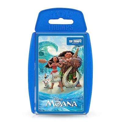 Image of Top Trumps Disney&#039;s Moana Specials Card Game, play with 30 of your favourite moments Maui, Hei Hei, Pua, Gramma Tala and Te Fiti, educational gift toy for ages 8 plus