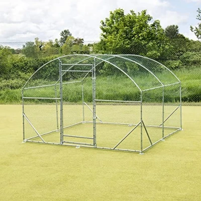 Image of FeelGoodUK Walk in Pet Cage and Chicken Run 2.8m x 3m Galvanised Coop Rabbit Dog Pen Kennel Enclosure Shelter