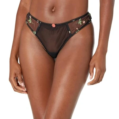 Image of Freya Rose Blossom Thong Black M 12