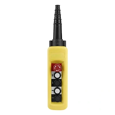Image of Crane Hoist Control, Switch Chain Push Button Lifting Pendant Controller 4 Buttons for Control Station
