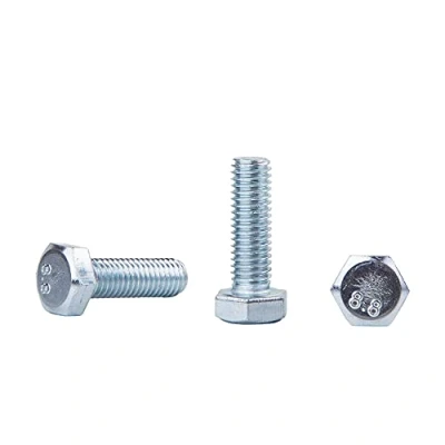 Image of (Pack of 50 pcs) DIN 933 Zinc Plated Steel Hexagon Bolts M8 x 25 mm 8.8 Grade, Hex Screws, Fully Threaded, Head, Tap Bolt (50, mm)